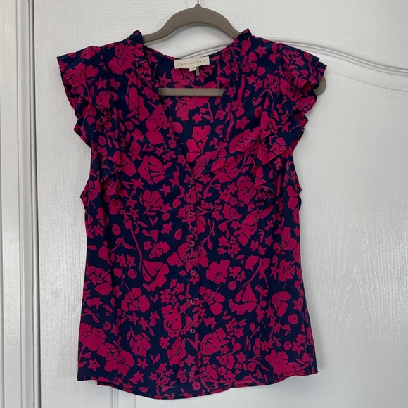 Stylish Floral Ruffle Blouse - Picture 1 of 7